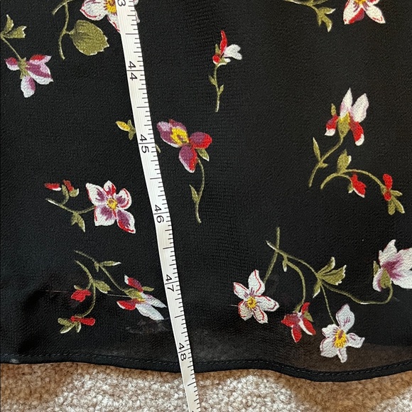 Madewell Backyard Blooms Black Floral Long Sleeve Dress XS - Picture 10 of 10